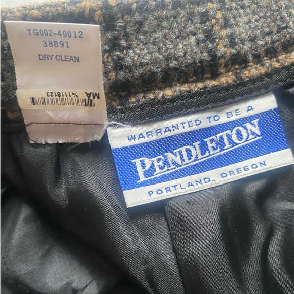 Pendleton Vintage Wool Maxi Skirt Women's Size 10 Gray Plaid Old Money Timeless - Picture 9 of 9